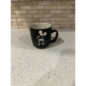 Disney Parks Black Silhouette Mickey Ceramic Coffee‎ Mug rare (g)